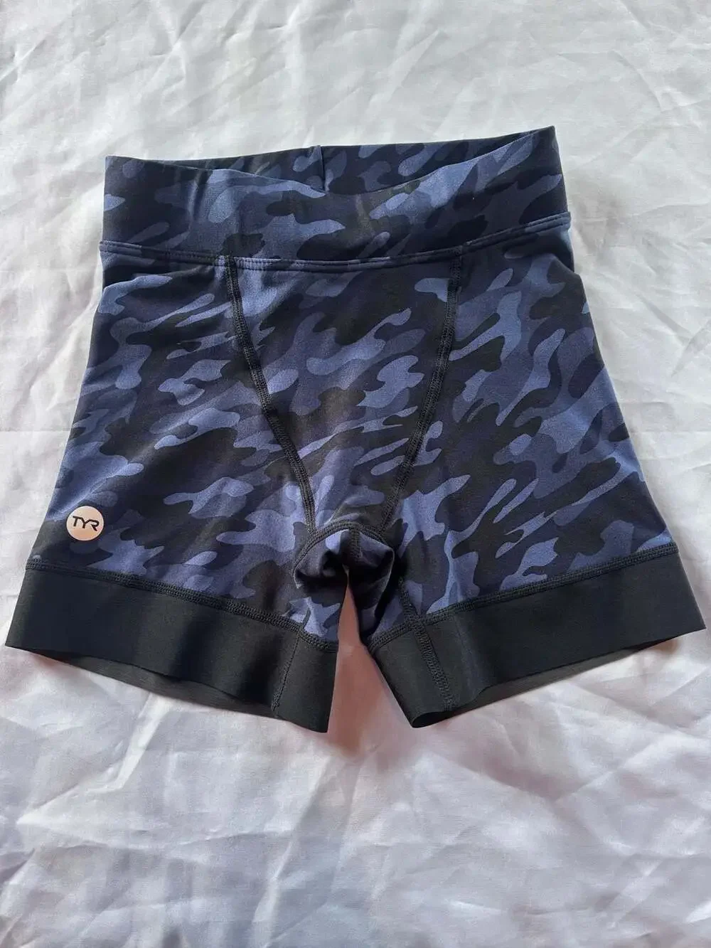 TYR Blue Camo Athletic Swim Jammer Size 26